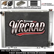 26x19 Universal Radiator For Chevy Gm Sbc Bbc Single Pass Performance Aluminum