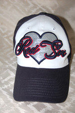 Red Sox Baseball Cap New Era Youth Size with Silver Heart and Black Lettering