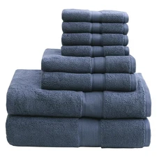 800GSM Bathroom Towel Set of 8 100% Cotton Bath Towel Set for Bathroom Luxuri...