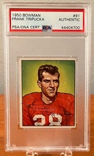 1950 Bowman Frank Tripucka #91 Autograph PSA DNA Auto Notre Dame Football QB