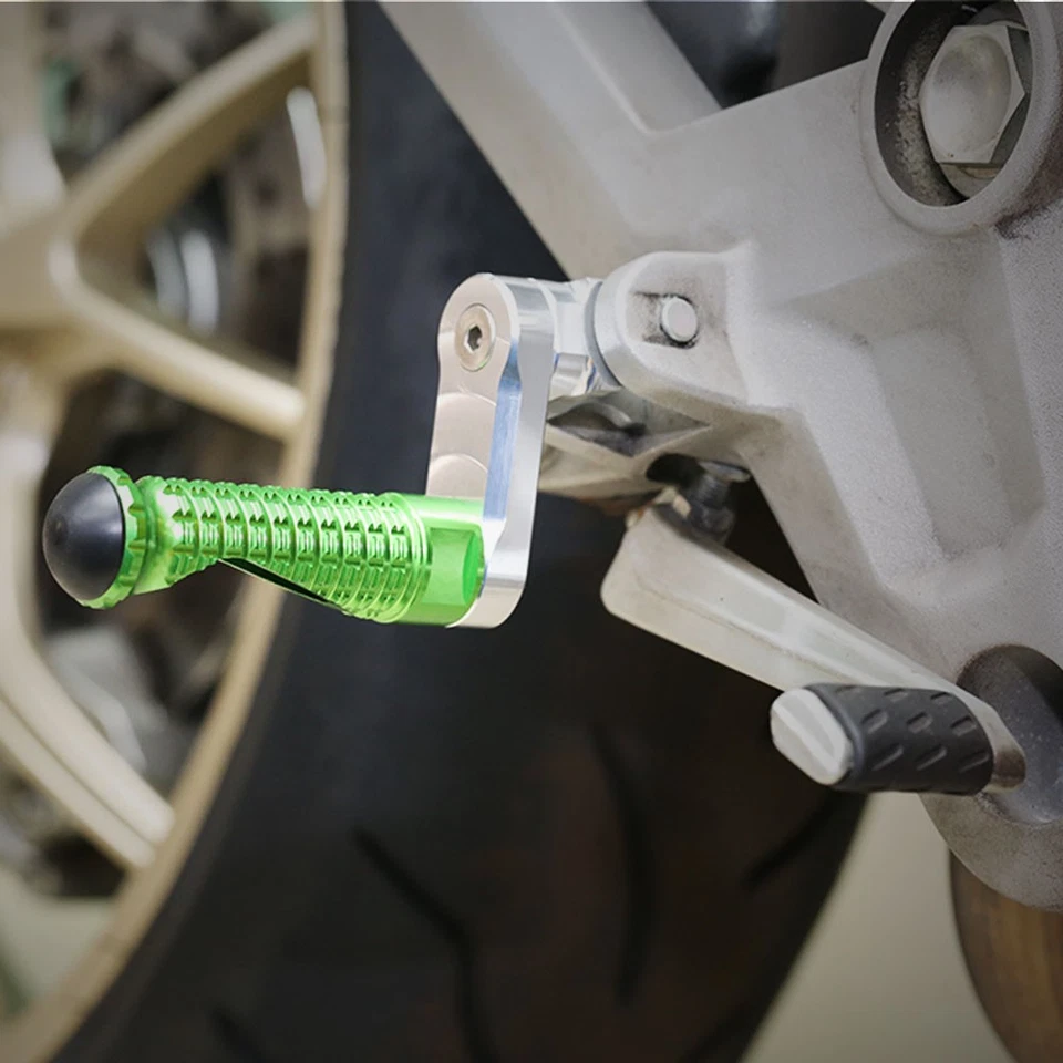 Clavijas de pie delanteras verdes elevables MPRO 1,5 pulgadas para ZX-10R Ninja 11-16 17 18 19 20 Foto 4 de 4