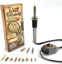 Professional Wood Burning Tool Kit - 16 Piece Set with Adjustable Pen  Tips