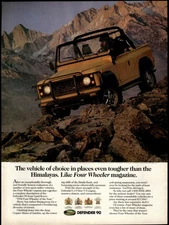 1994 Land Rover Defender 90 "Tougher than the Himalayas" Vintage Print Ad ExCon