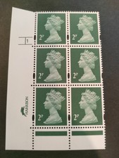 GB QEII 1995 2p deep green. SGY1668. Cylinder number 1 no dot. MNH block of 6.