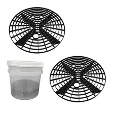 Car Wash Bucket Inserts - 2 PCS Plastic Grit Trap for Vehicle Black, 2pcs