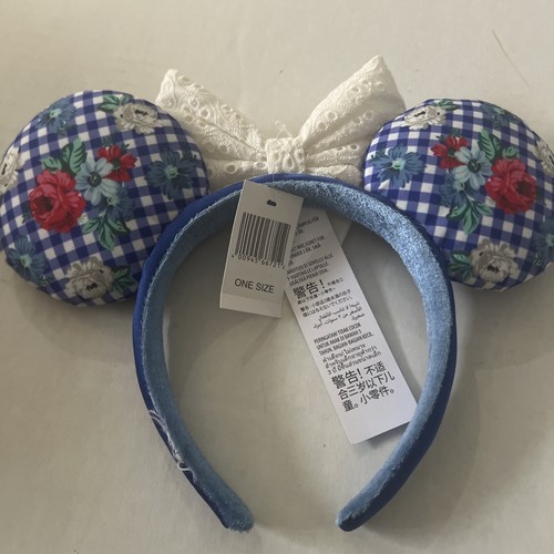 NWT ~ Disney Parks Minnie Mouse Country Cottage Floral Plaid Headband Ears - Picture 4 of 4