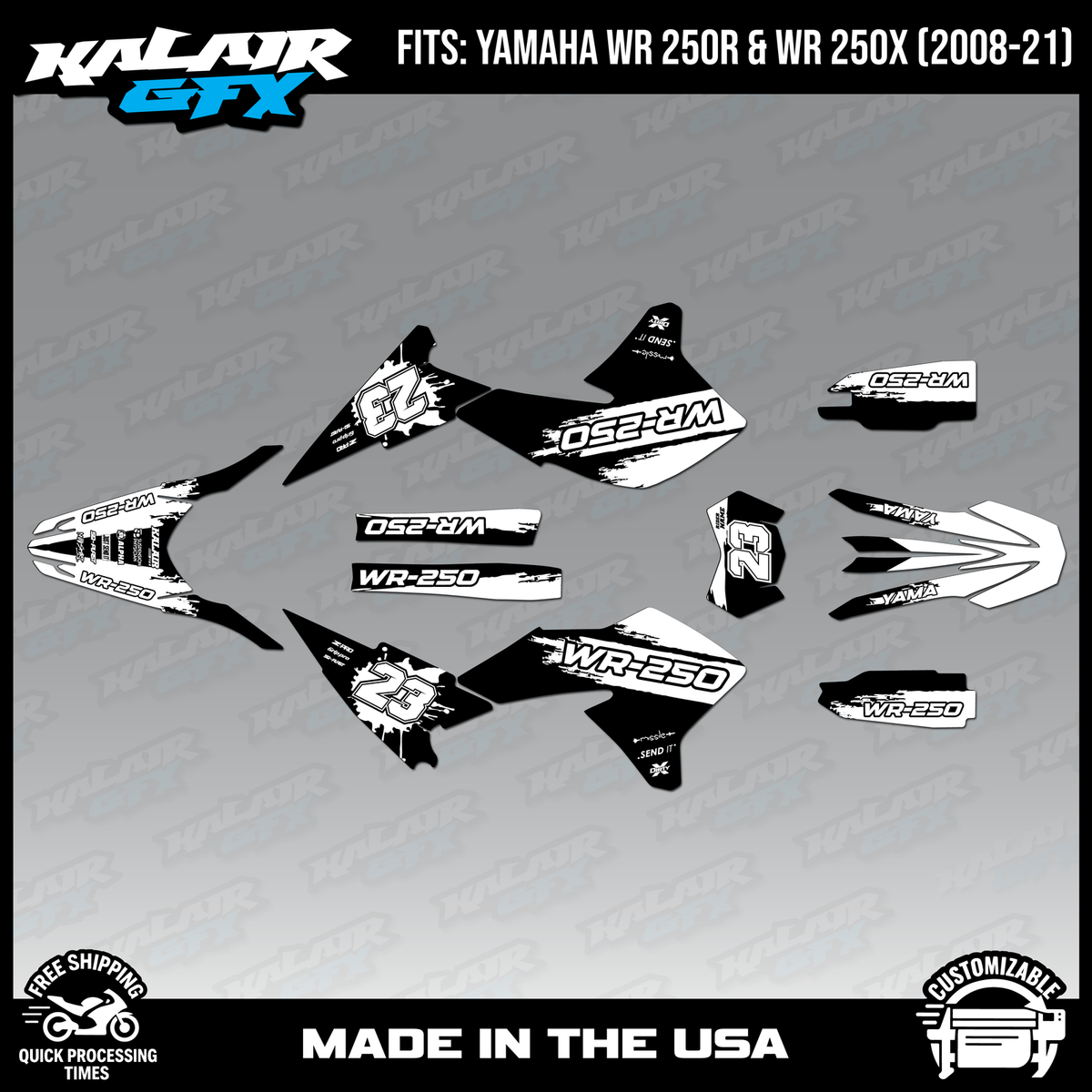 Graphics Kit for Yamaha WR250R WR250X (2008-2021) Splash Series