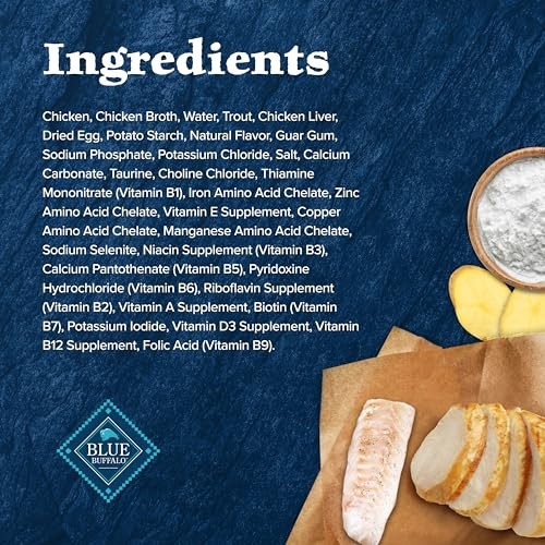 Blue Buffalo Wilderness Wild Delights Wet Cat Food, Chicken & Trout, 24x3oz Cans