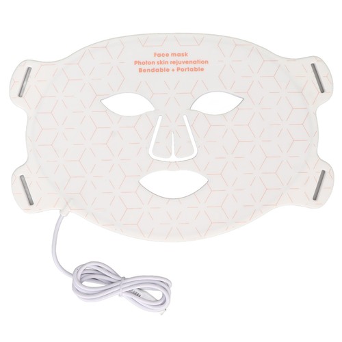 LED Beauty Face Cover White Soft Silicone USB Charging Port LED Light Face D FAD - Picture 10 of 24