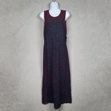 VTG Ronni Nicole Dress Women 8 Petite Maroon Blue Sparkle Glam Evening Maxi Y2K