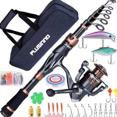 Fishing Rod and Reel Combos, Bronze Warrior Toray IM6 Carbon Matrix Telescopi...