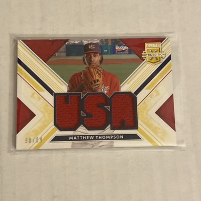 2019 Elite Extra Matthew Thompson Game Used  USA  Jersey #98/99