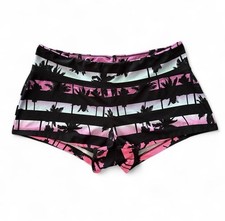 No Boundaries Juniors Multicolor Tropical Knit Stretch Pull On Shorts M