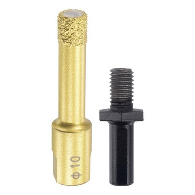Braised Diamond Core Drill Tips 10mm Hole Saws with M10 Adapter