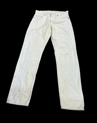 Vintage 80's Levi's 505 Cream Yellow Jeans Size 30 X 32 Made USA