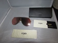 Fendi Eyeline Rose Gold Metal Aviator Mirrored Sunglasses FF/0193S Used