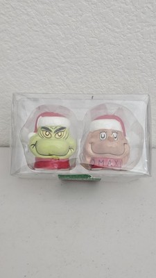 Dr. Seuss Grinch & Max Salt Pepper Shaker Set How The Grinch Stole Christmas 3-D
