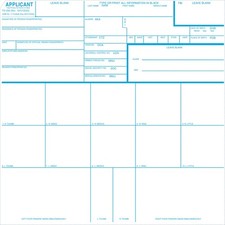 FD-258 Fingerprint Cards, Applicant - 250 Pack NEWEST REVISION 10/31/2023