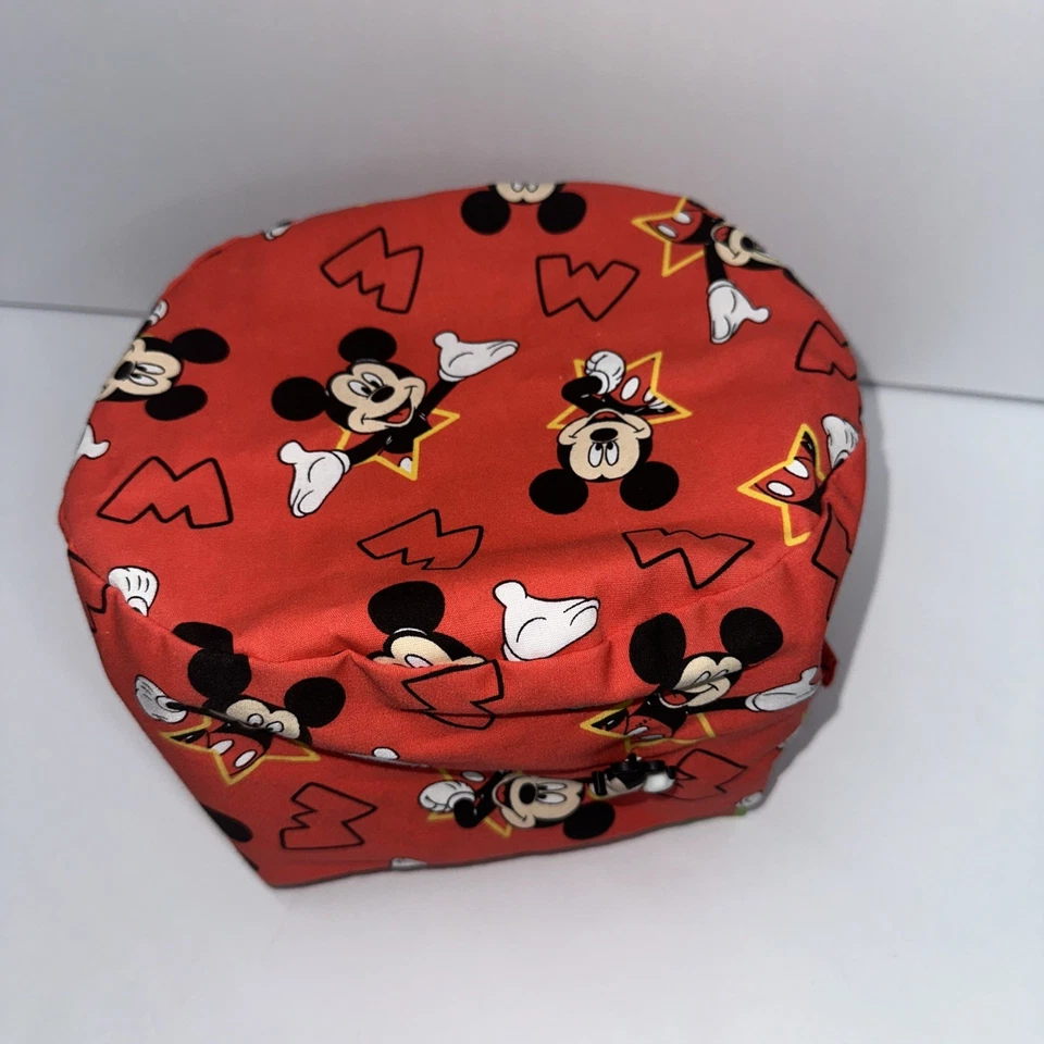 Mickey Mouse Red Skull/Chemo Surgical Scrub Hat/Cap Handmade - Image 3 of 4