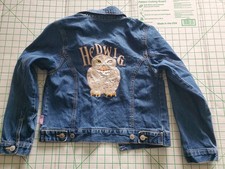 Harry Potter Denim Jacket Embroidered Hedwig Owl Youth M 10/12 
