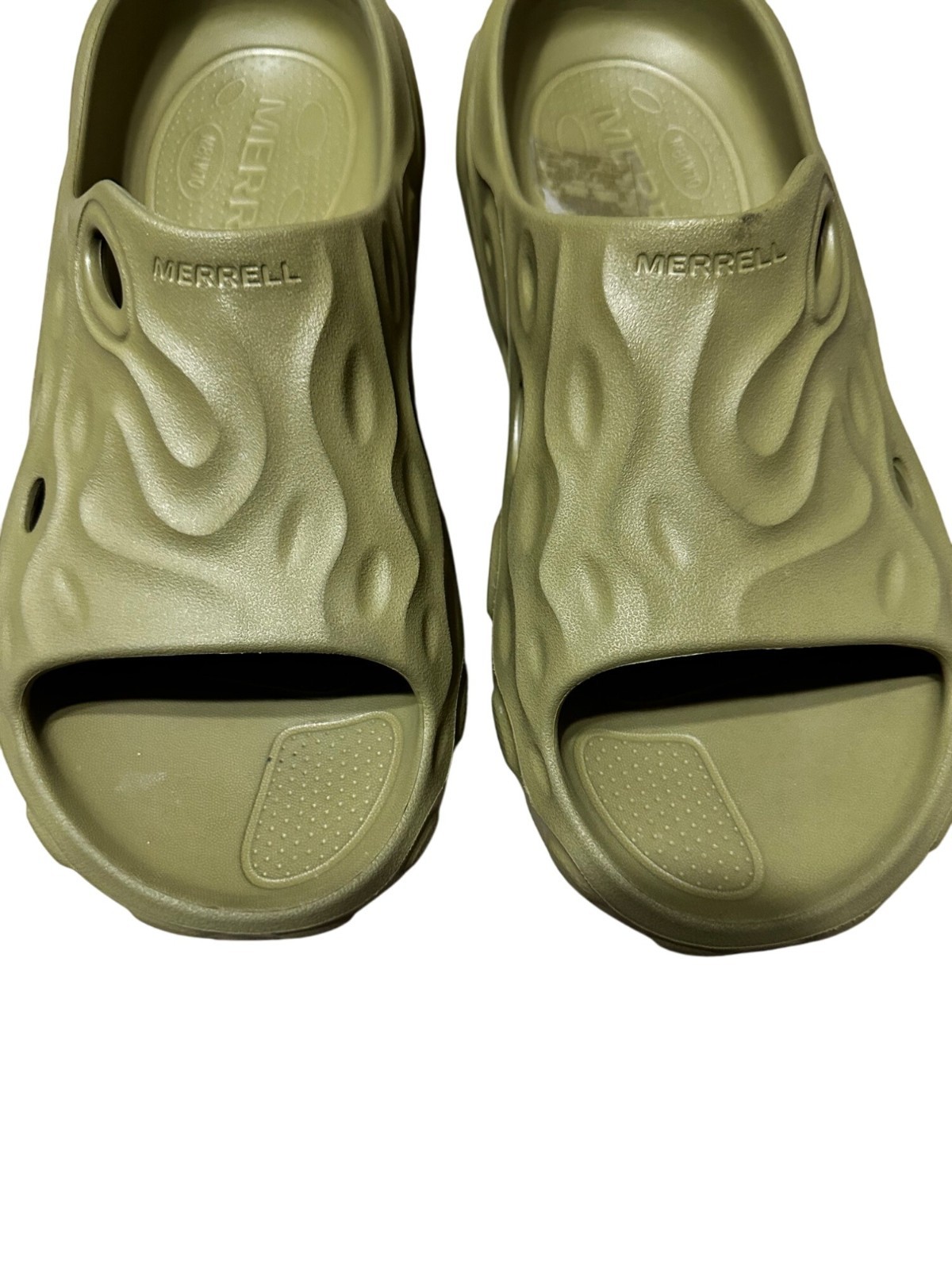 MERRELL Merrill taglia 10 ciabatte slip on unisex trendy interno esterno comode verde