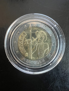 Zwei Euro 2 € Gedenkmünze Spanien 2005 unzirkuliert Don Quijote