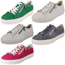 Ladies Rieker Leather Casual Trainers With Memory Soft Insole L59L1