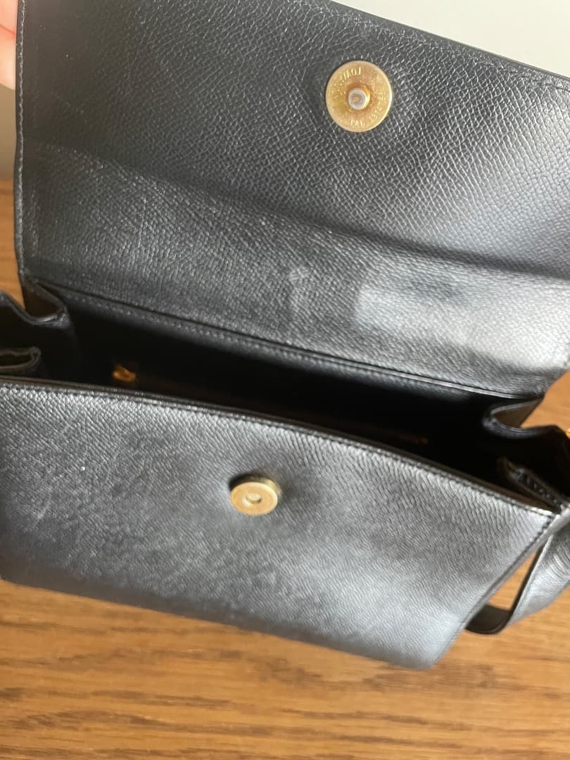 Valentino Garavani Vintage Leather Tassel Flap Shoulder Bag Black Excellent Jap thumbnail 12