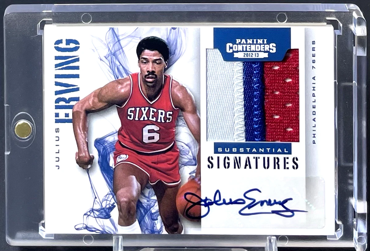 Julius Erving Basketball Autographed Sports Trading Cards
