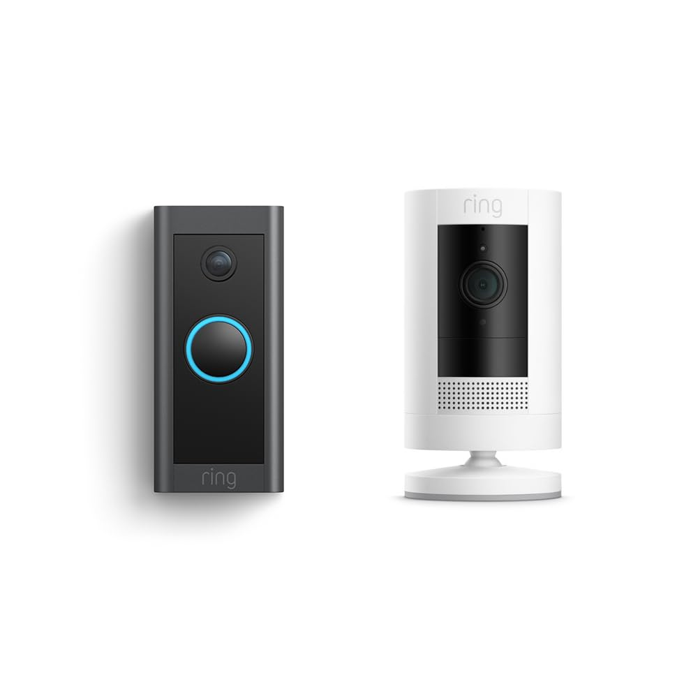 Video Doorbell Wired with  Stick up Cam (White)-image