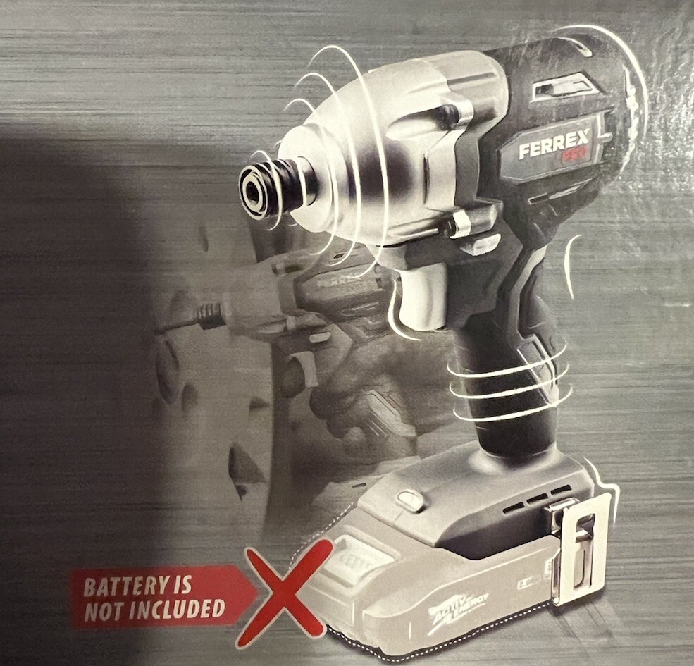 Ferrex Pro 20V Cordless Brushless Impact Driver Without Battery And