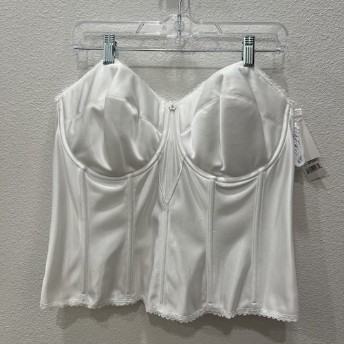 Dominique - Satin Tricot Torsolette, Style 8950, Satin Corset Bridal Bra 42DD