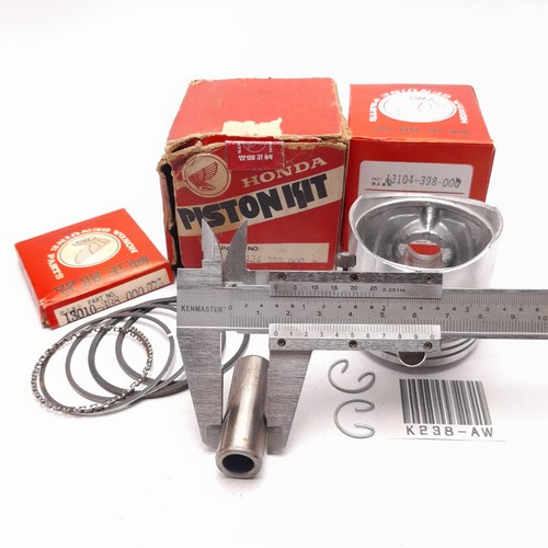 Honda CG110 JX110 CG 110 Piston Kit Set OS 0.75 NOS #7 - Picture 4 of 6