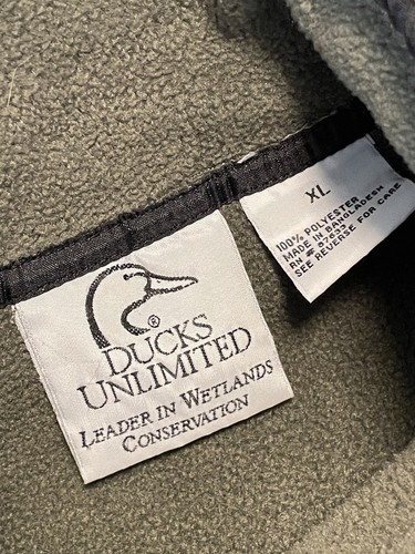 Ducks Unlimited Men's Fleece Vest Jacket Size XL Green Full Zip Up Lightweight - Picture 3 of 7