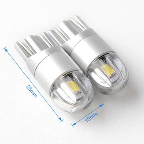 2pcs White Mini T10 168 194 W5W LED Instrument Gauge Cluster Dash Bulb Light 12V - Imagen 3 de 8