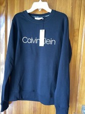 Image of Calvin Klein Mens Jumper Sweatshirt Black Size Medium New Tags
