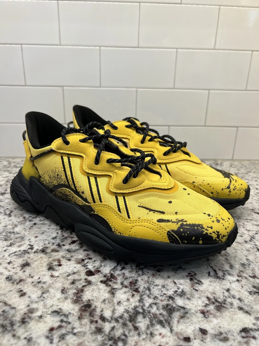 Adidas ozweego black best sale yellow