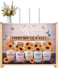 Wooden Router Shelf Wall Mount Wifi Router Storage Box Modem Cable Router Cover