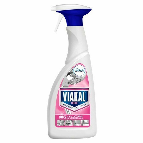3 X VIAKAL Fresh Limescale Remover With Febreze Spray 500ml Bathroom