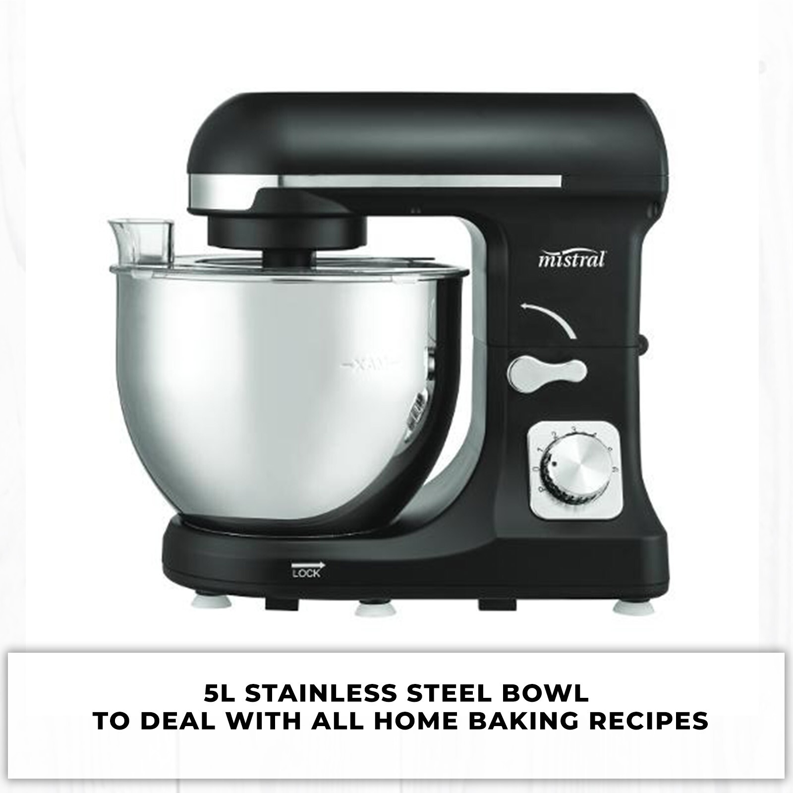 Kitchen Cake Stand Mixer Mixing Machine Electric Beater Food Dough Hook