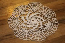 New Hand Crocheted Doily - white