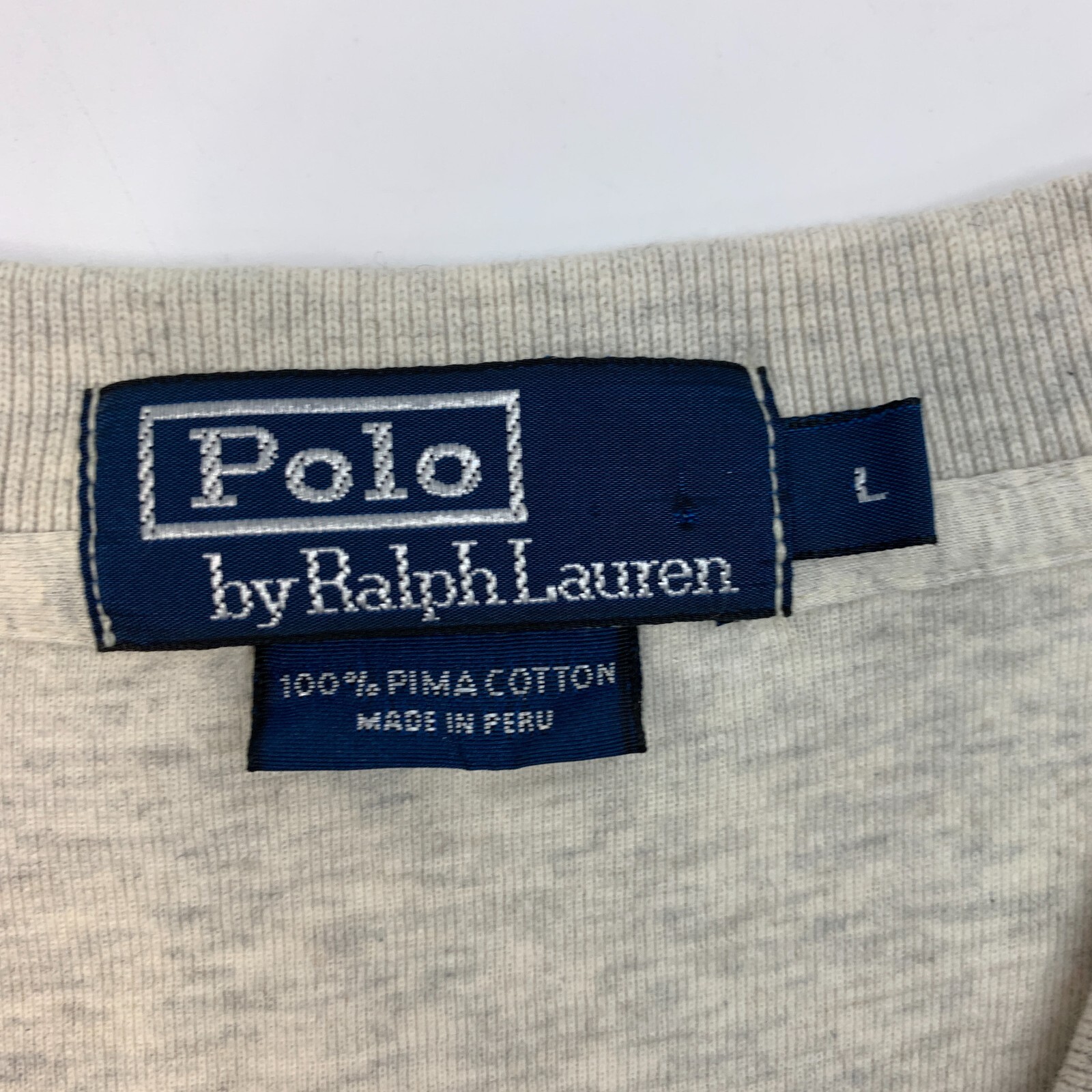 Polo Ralph Lauren Camicia Uomo L Grande Grigio Erica Chiaro Pima Cotone Pony Alta Bassa