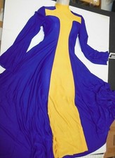 PRAISE DRESS LITURGICAL DANCE GOLD Purple PRAISEWEAR child size zipperback