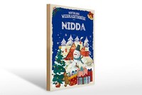 Holzschild WeihnachtsgrüßE Nidda Geschenk Fest Deko Schild 30X40 Cm
