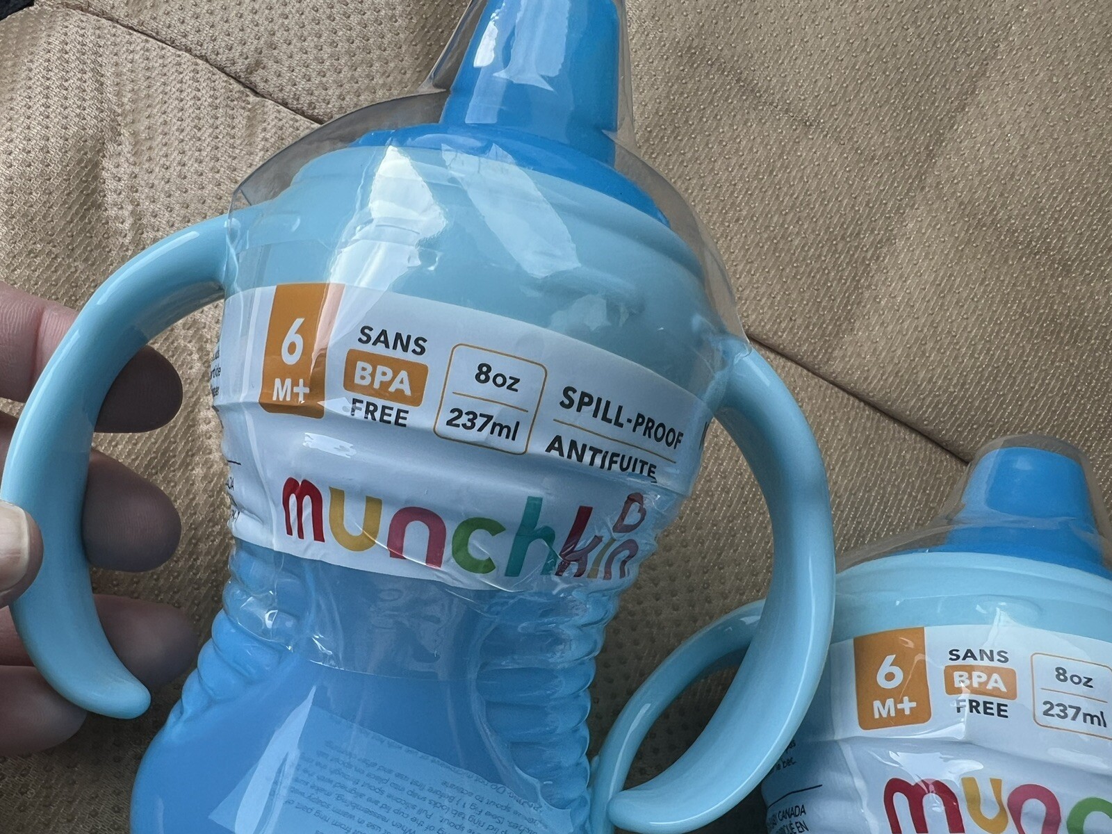 BRAND NEW Spillproof 8oz Munchkin Baby Training Bottles Ages 6m+