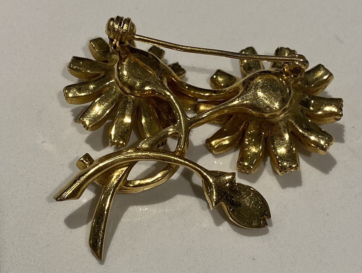 Belle Broche Ancienne Vintage Plaquée Or - Pièce Unique Française !