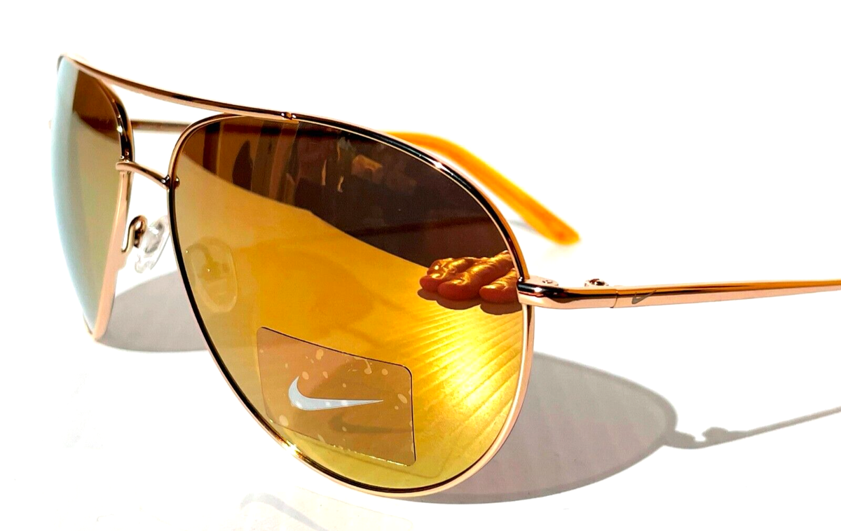 Nike vintage 72 evo567 073 Black and yellow Aviator Sunglasses gold mirror Nike VINTAGE 80 EV0632 007 Rectangle Black Yellow Green  main image 2