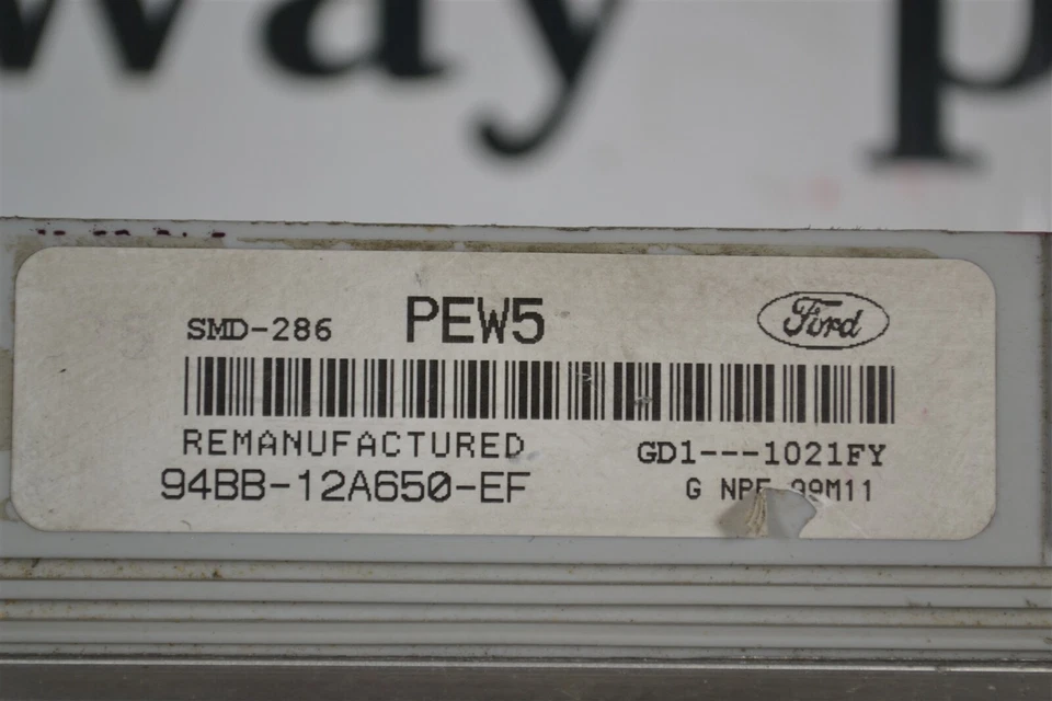 94BB12A650EF Ford Contour 1995 ATEngine Control Unit ECU Module OEM 1B3 937 B11 - Image 3 of 4
