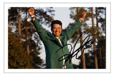 HIDEKI MATSUYAMA Signed Autograph PHOTO Fan Gift Print GOLF The Masters Japan