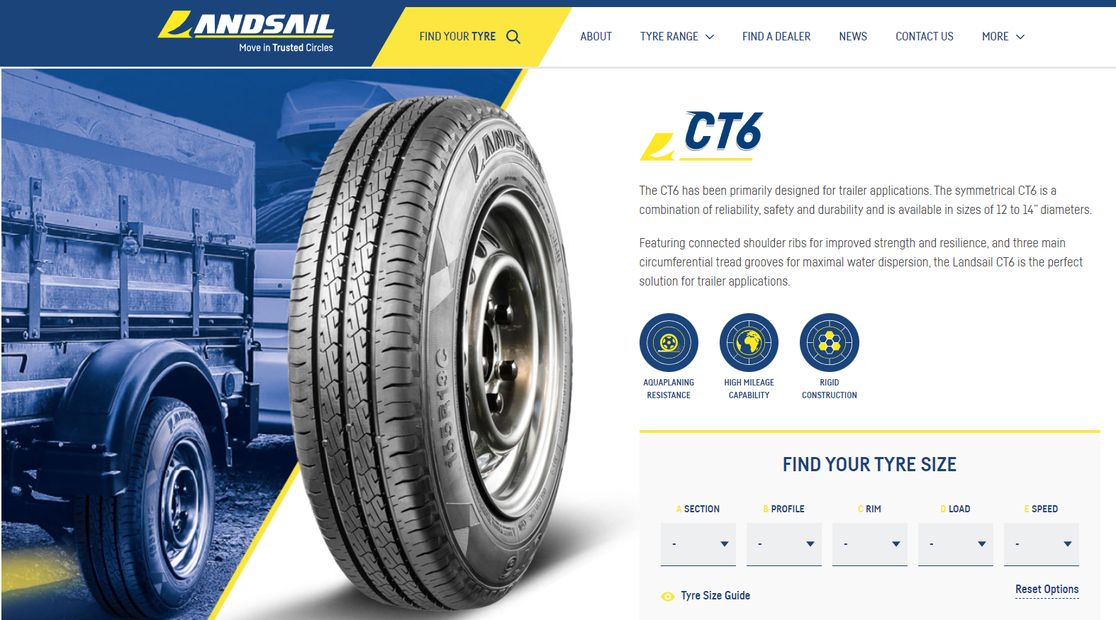 4 x 195/70R14C LANDSAIL 101/99N CT6 1957014 195/7014 C COMMERCIAL